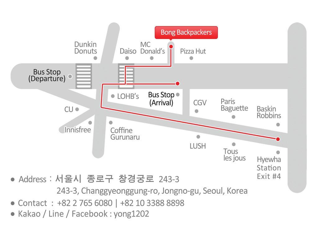 Bong Backpackers Hostel Seoel Buitenkant foto